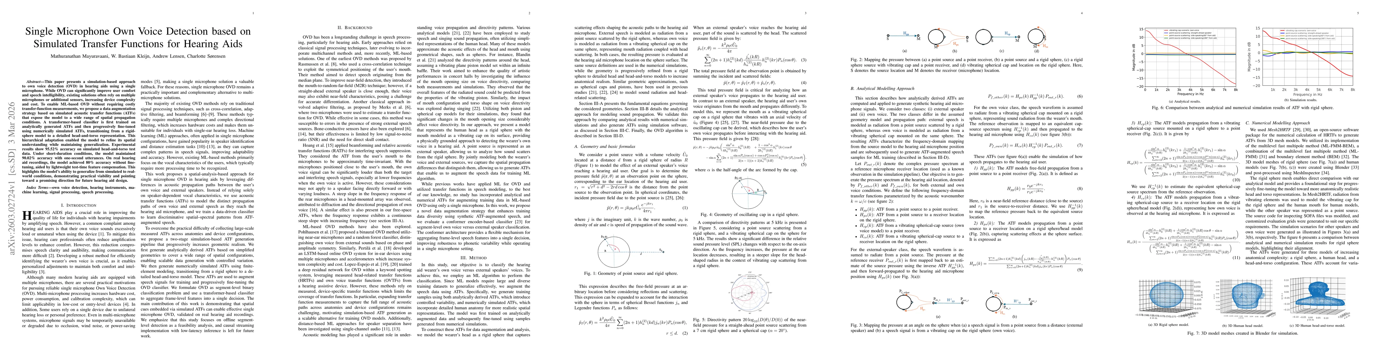 Thumbnail for Single Microphone Own Voice Detection based on Simulated Transfer Functions for Hearing Aids