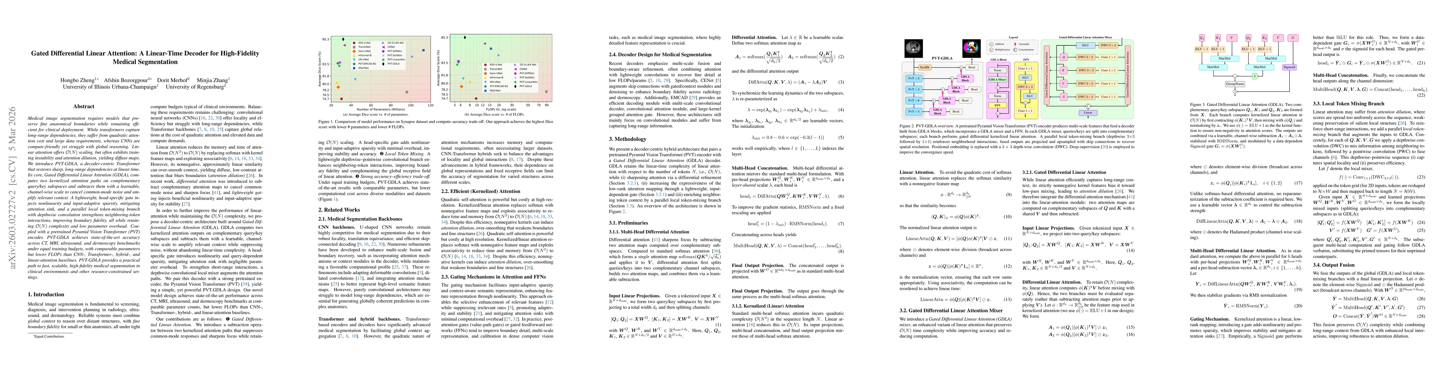 Thumbnail for Gated Differential Linear Attention: A Linear-Time Decoder for High-Fidelity Medical Segmentation