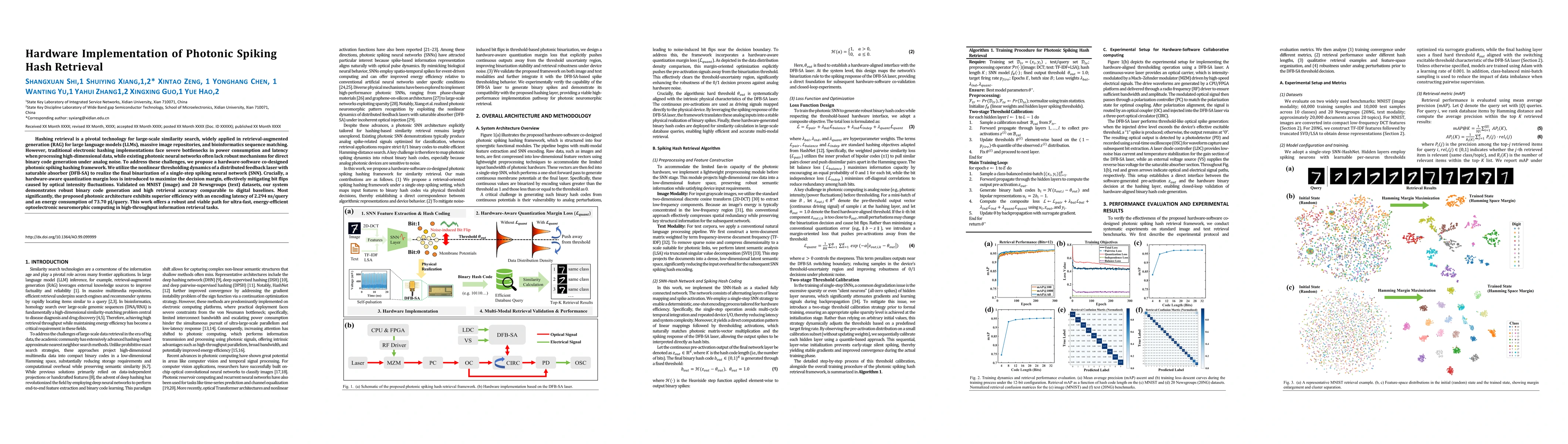 Thumbnail for Hardware Implementation of Photonic Spiking Hash Retrieval