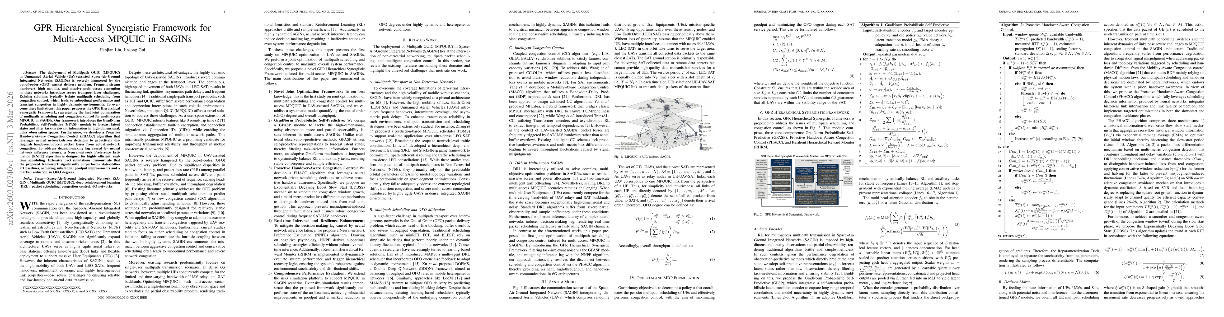 Thumbnail for GPR Hierarchical Synergistic Framework for Multi-Access MPQUIC in SAGINs