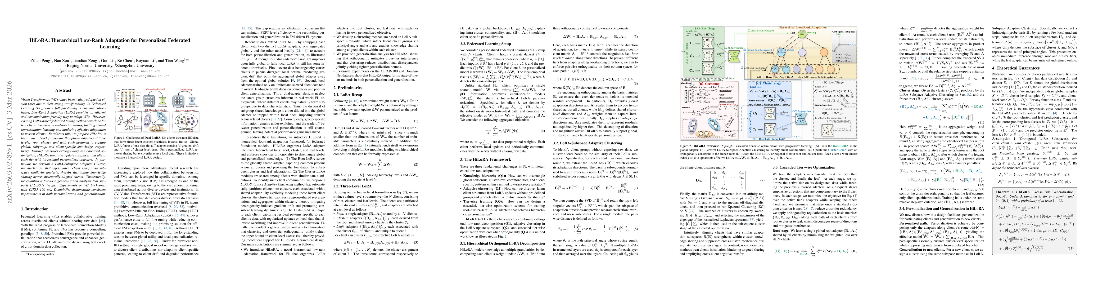 Thumbnail for HiLoRA: Hierarchical Low-Rank Adaptation for Personalized Federated Learning