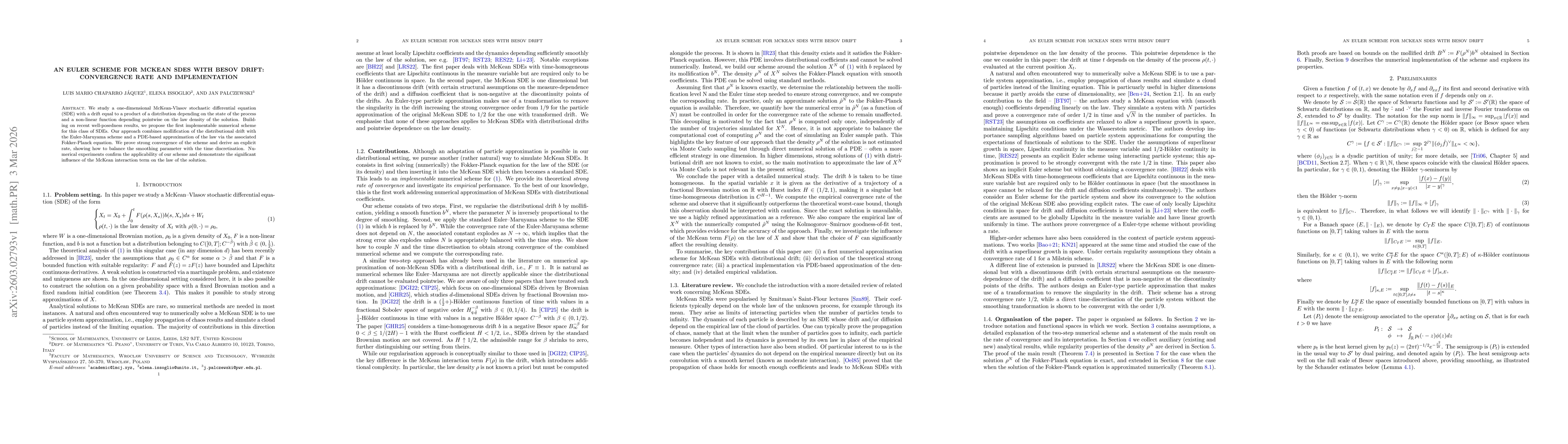 Thumbnail for An Euler scheme for McKean SDEs with Besov drift: convergence rate and implementation