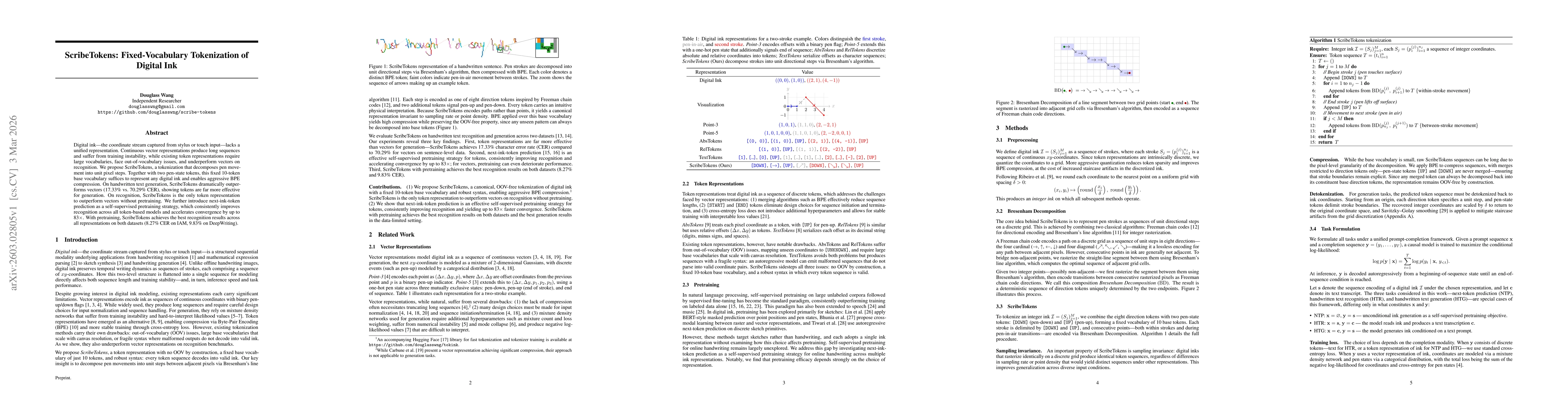 Thumbnail for ScribeTokens: Fixed-Vocabulary Tokenization of Digital Ink
