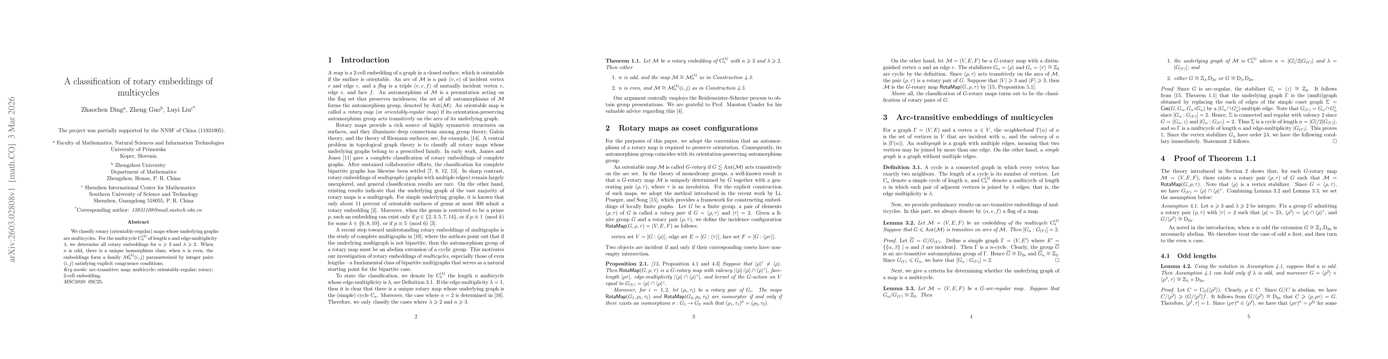 Thumbnail for A classification of rotary embeddings of multicycles