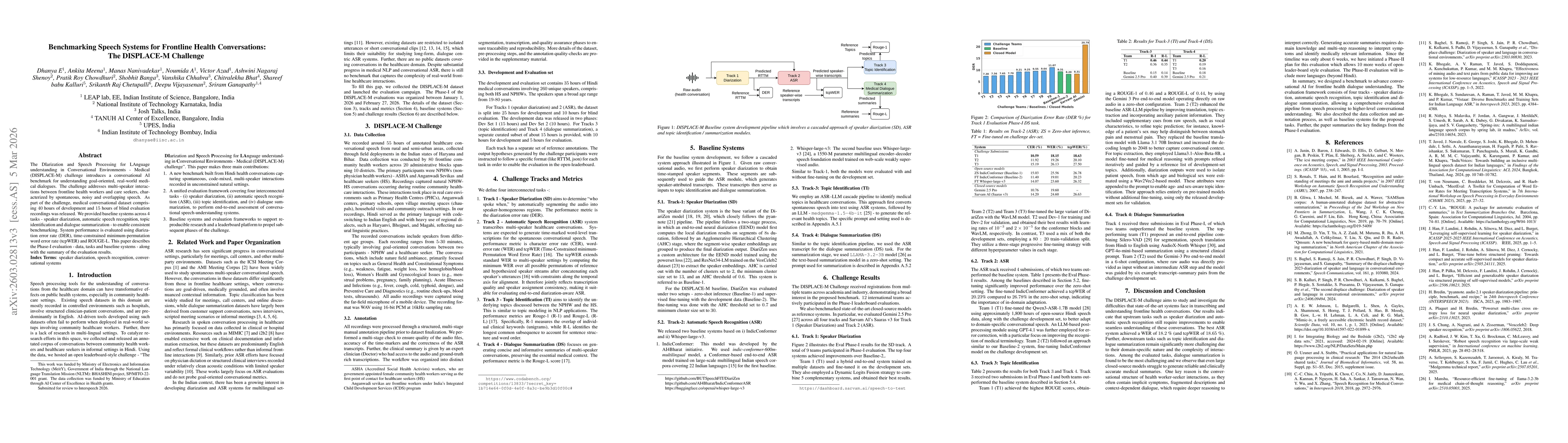 Thumbnail for Benchmarking Speech Systems for Frontline Health Conversations: The DISPLACE-M Challenge