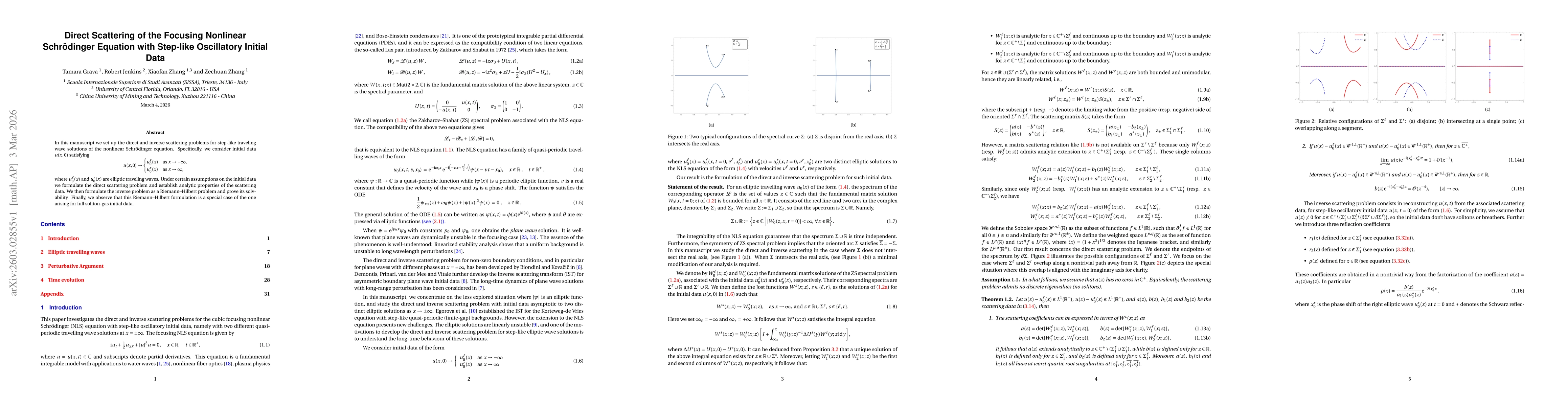 Thumbnail for Direct Scattering of the Focusing Nonlinear Schrödinger Equation with Step-like Oscillatory Initial Data