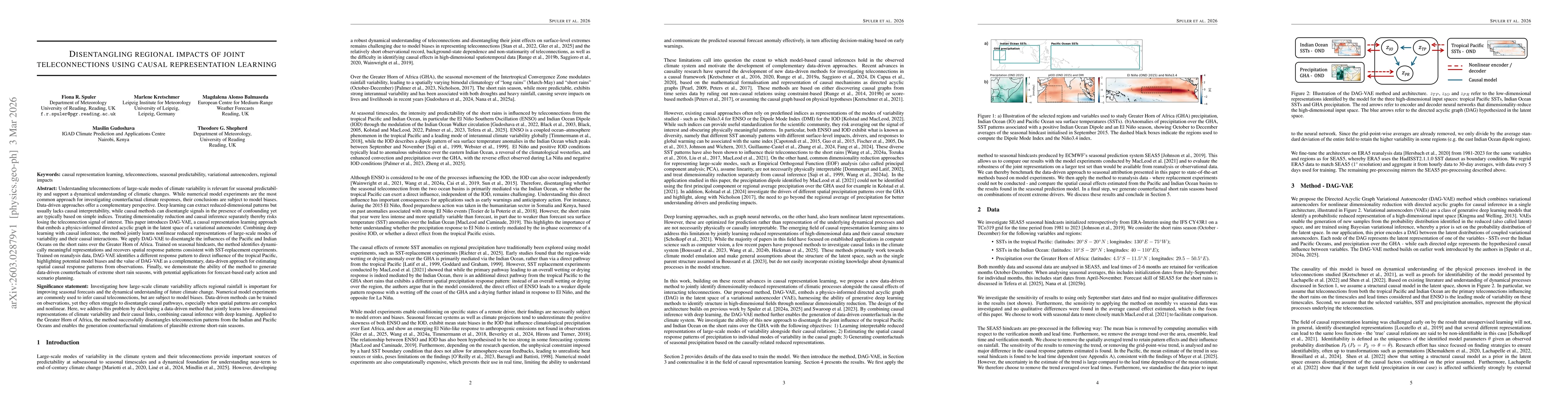 Thumbnail for Disentangling regional impacts of joint teleconnections using causal representation learning
