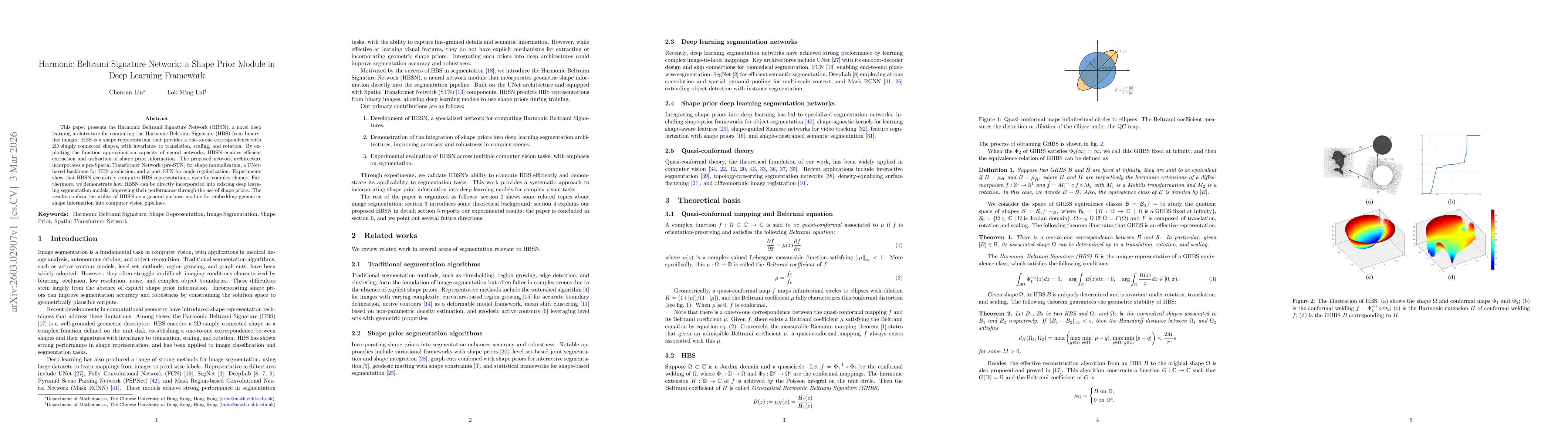 Thumbnail for Harmonic Beltrami Signature Network: a Shape Prior Module in Deep Learning Framework