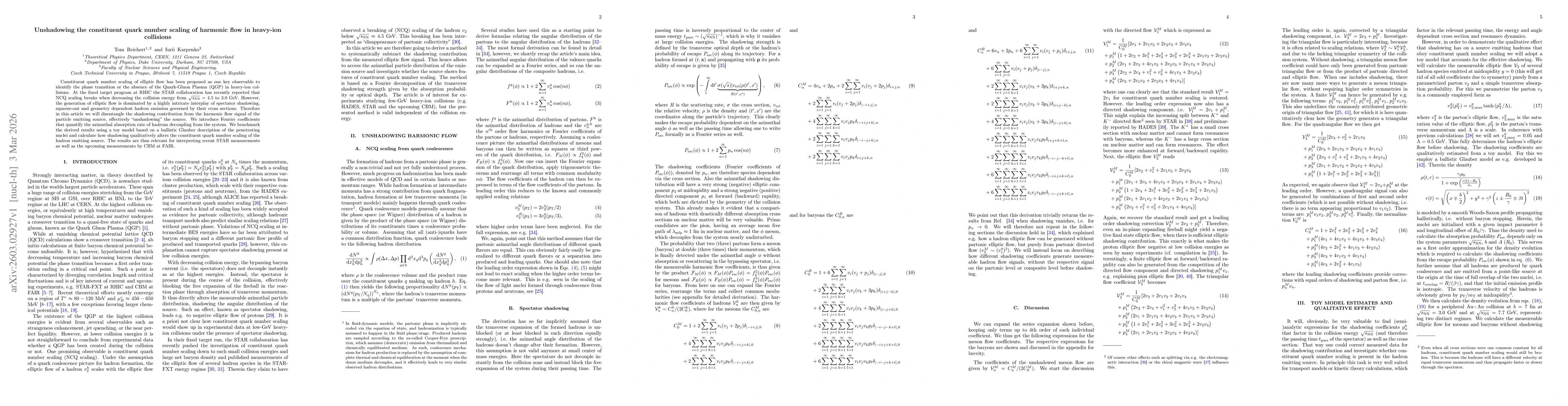 Thumbnail for Unshadowing the constituent quark number scaling of harmonic flow in heavy-ion collisions