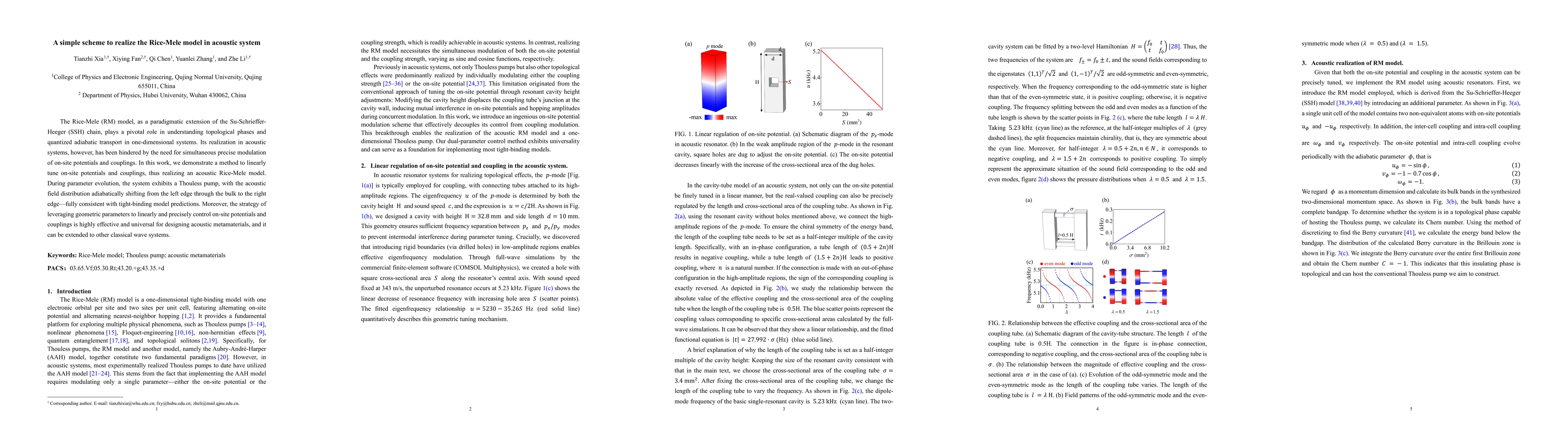 Thumbnail for A simple scheme to realize the Rice-Mele model in acoustic system