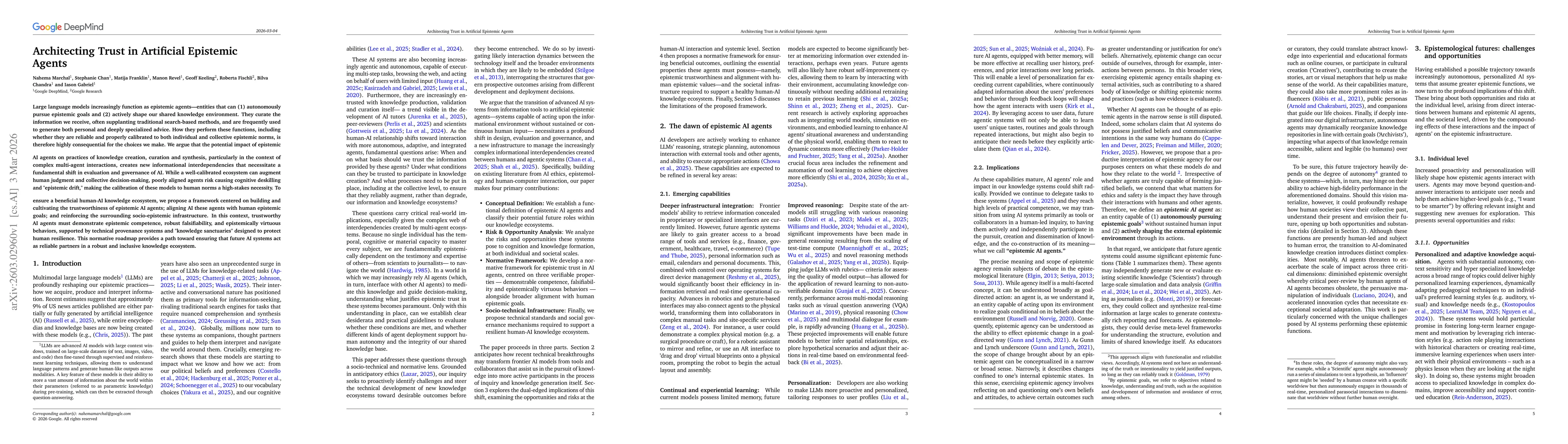 Thumbnail for Architecting Trust in Artificial Epistemic Agents