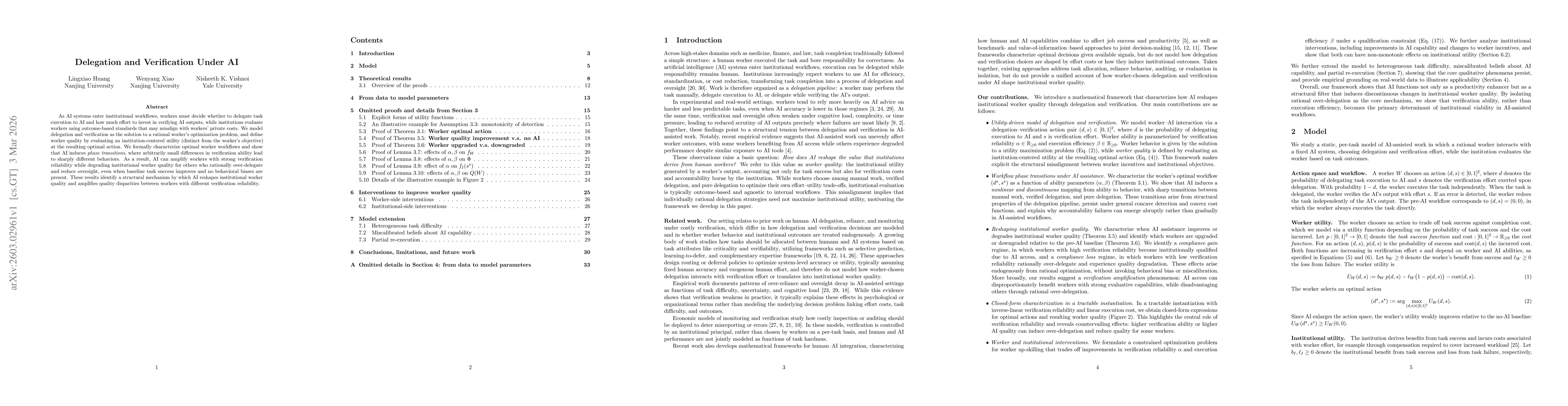 Thumbnail for Delegation and Verification Under AI