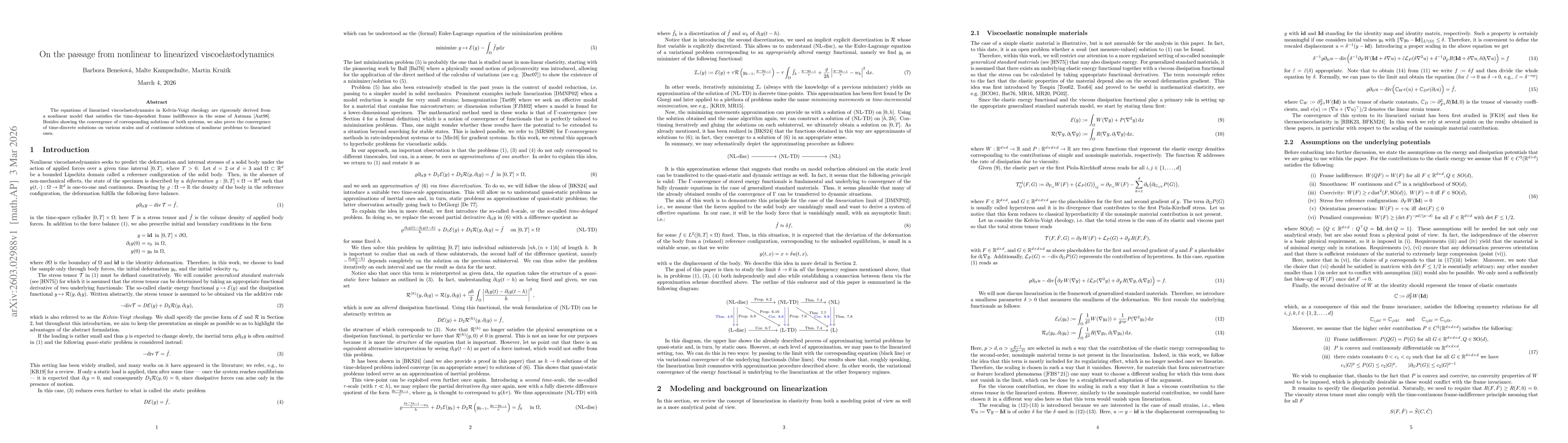 Thumbnail for On the passage from nonlinear to linearized viscoelastodynamics
