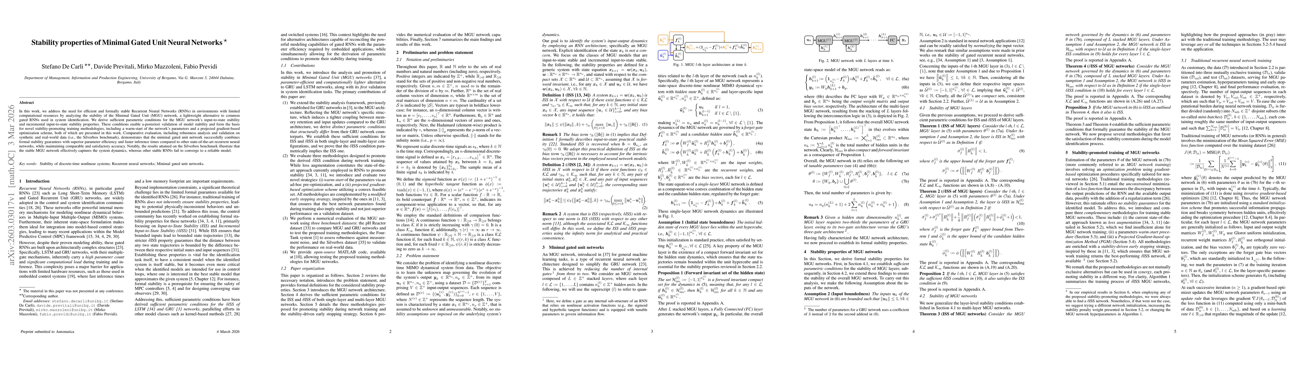 Thumbnail for Stability properties of Minimal Gated Unit neural networks