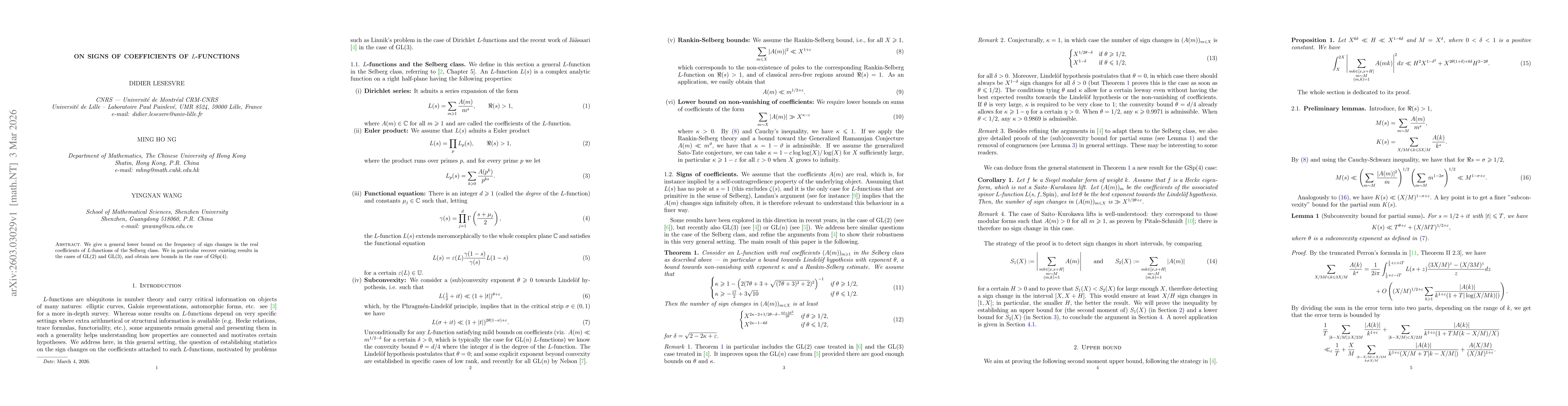 Thumbnail for On signs of coefficients of L-functions