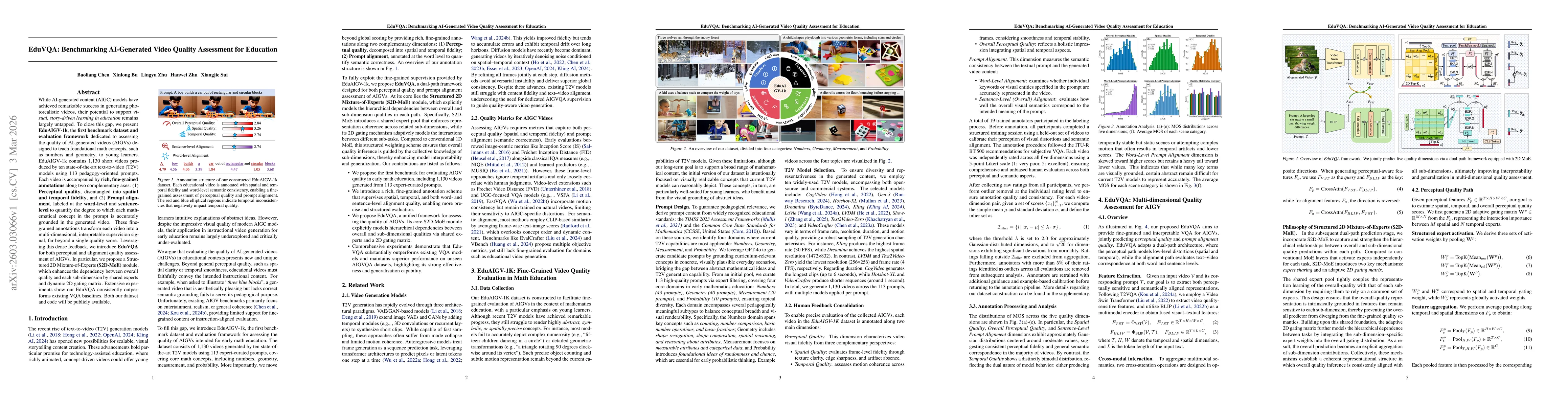 Thumbnail for EduVQA: Benchmarking AI-Generated Video Quality Assessment for Education