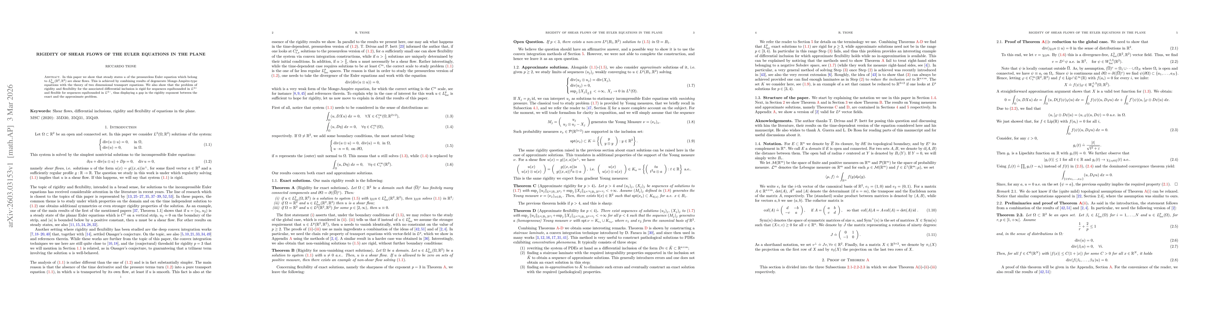Thumbnail for Rigidity of shear flows of the Euler equations in the plane