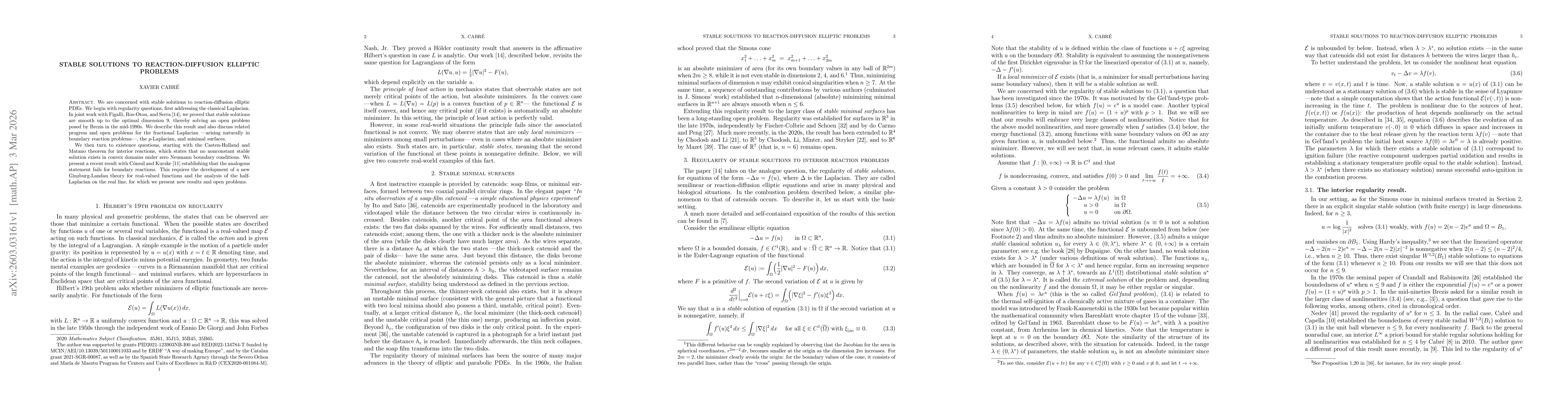 Thumbnail for Stable solutions to reaction-diffusion elliptic problems