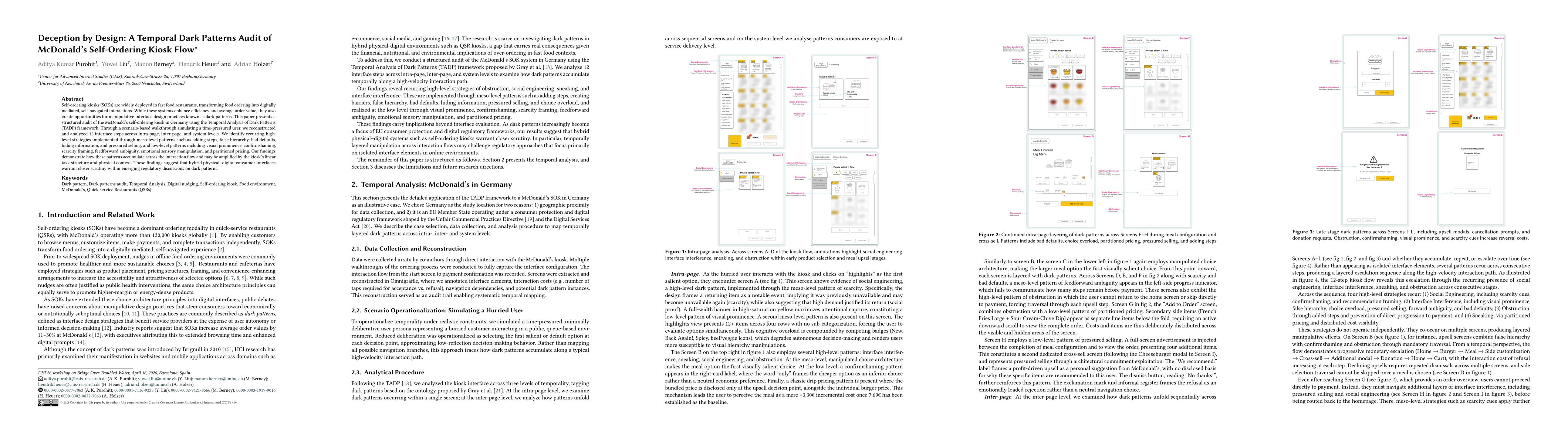 Thumbnail for Deception by Design: A Temporal Dark Patterns Audit of McDonald's Self-Ordering Kiosk Flow