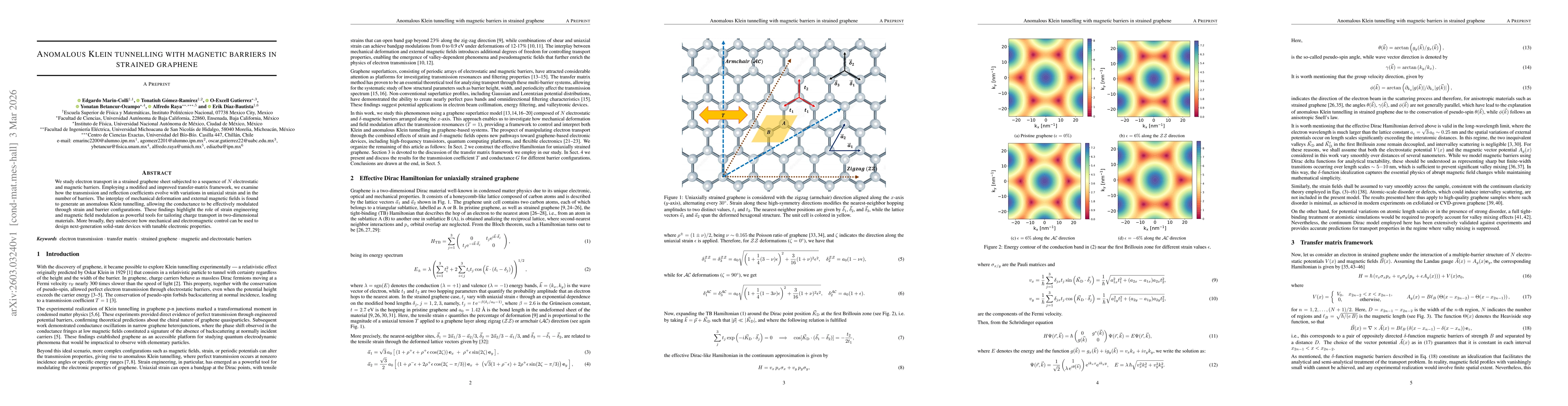 Thumbnail for Anomalous Klein tunnelling with magnetic barriers in strained graphene
