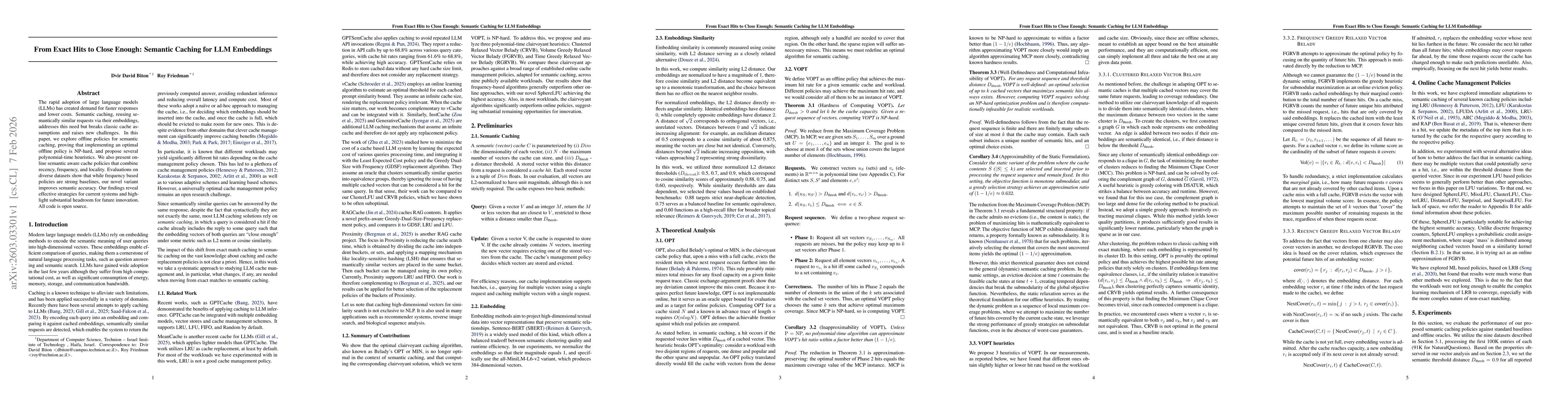 Thumbnail for From Exact Hits to Close Enough: Semantic Caching for LLM Embeddings