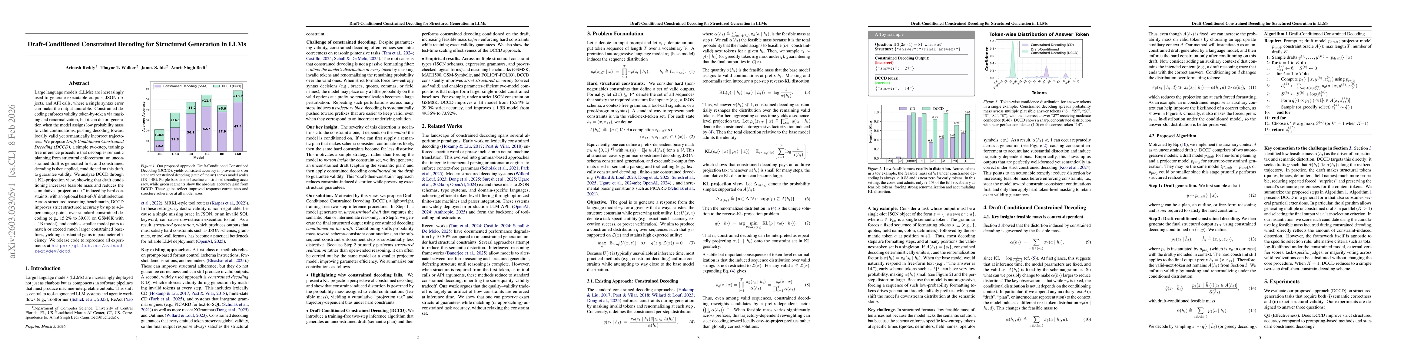 Thumbnail for Draft-Conditioned Constrained Decoding for Structured Generation in LLMs