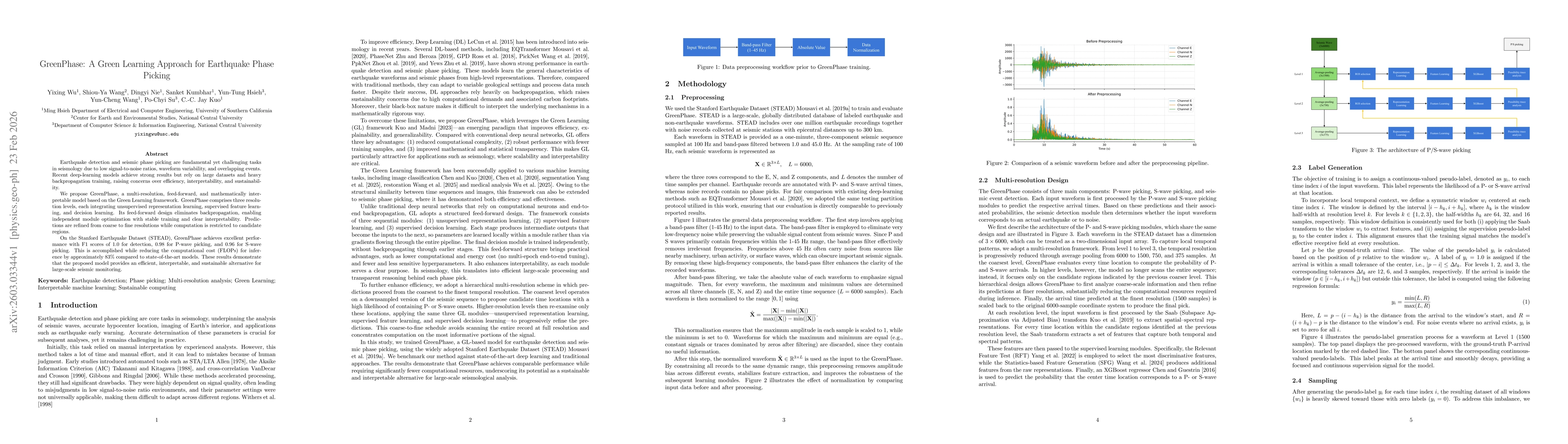 Thumbnail for GreenPhase: A Green Learning Approach for Earthquake Phase Picking