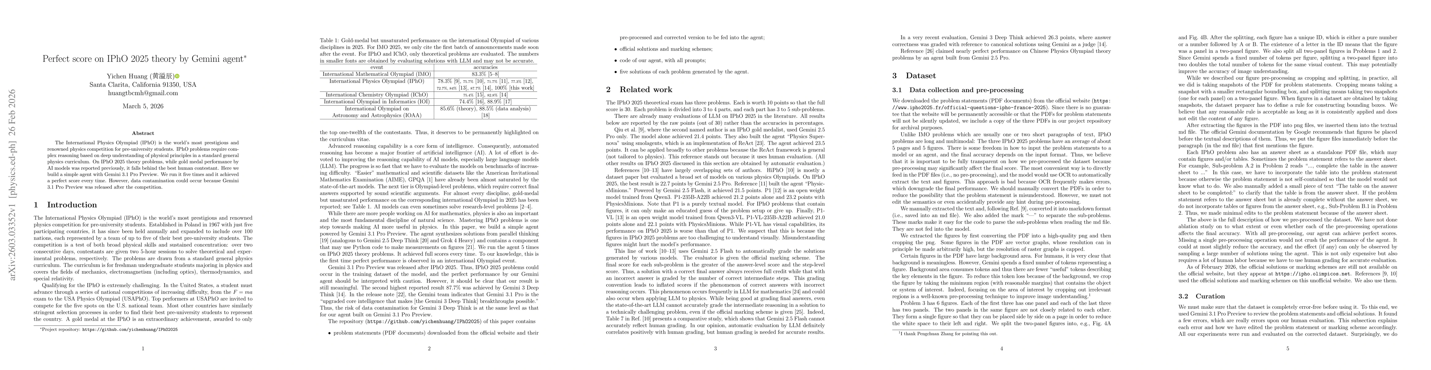 Thumbnail for Perfect score on IPhO 2025 theory by Gemini agent