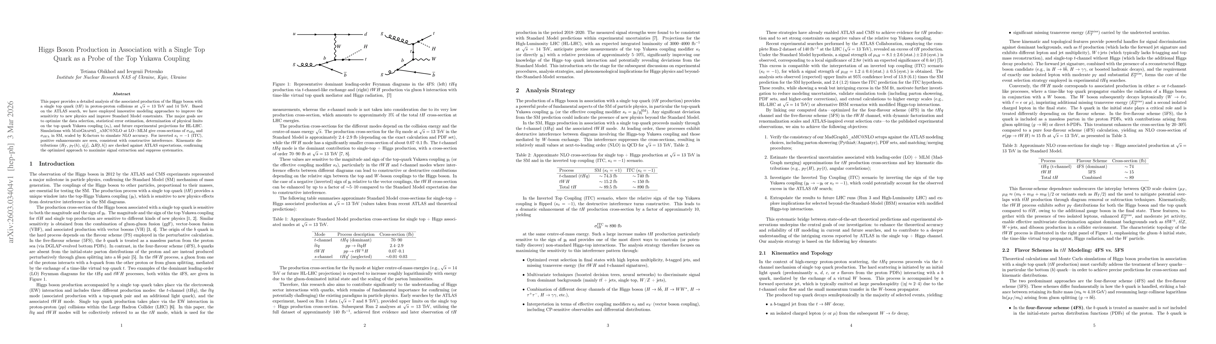 Thumbnail for Higgs Boson Production in Association with a Single Top Quark as a Probe of the Top Yukawa Coupling