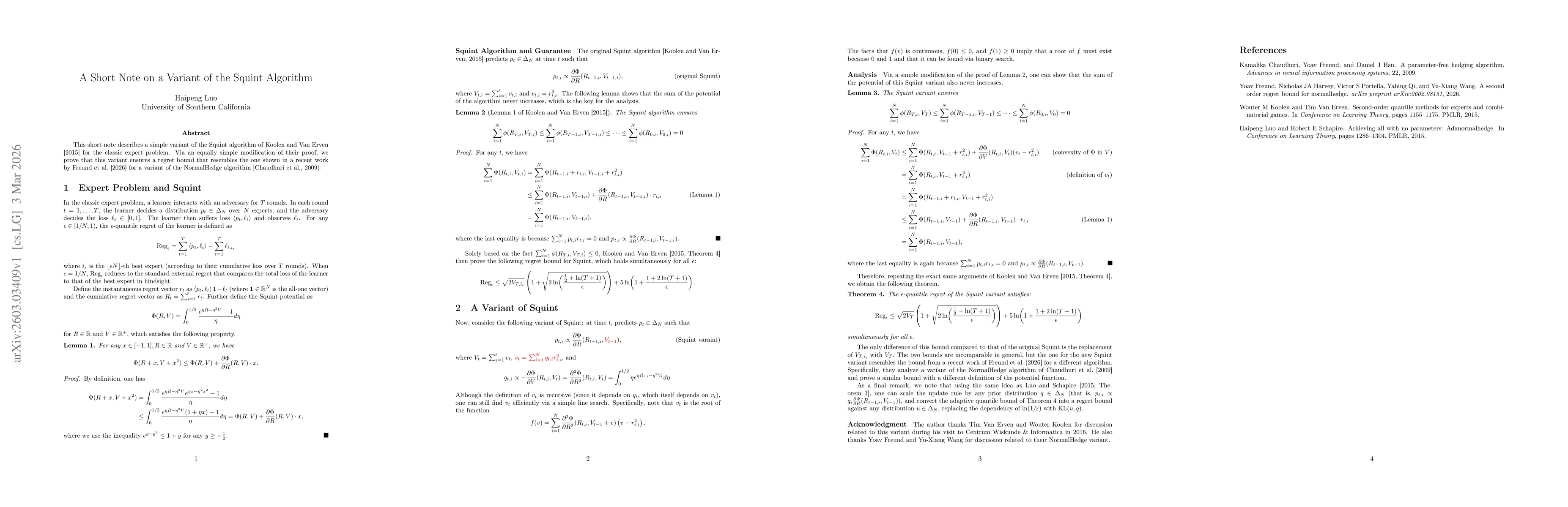 Thumbnail for A Short Note on a Variant of the Squint Algorithm