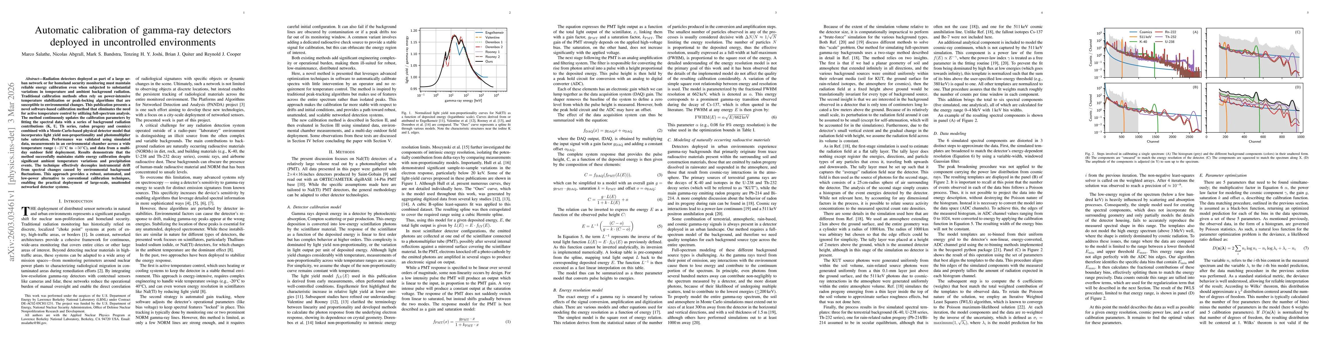 Thumbnail for Automatic calibration of gamma-ray detectors deployed in uncontrolled environments