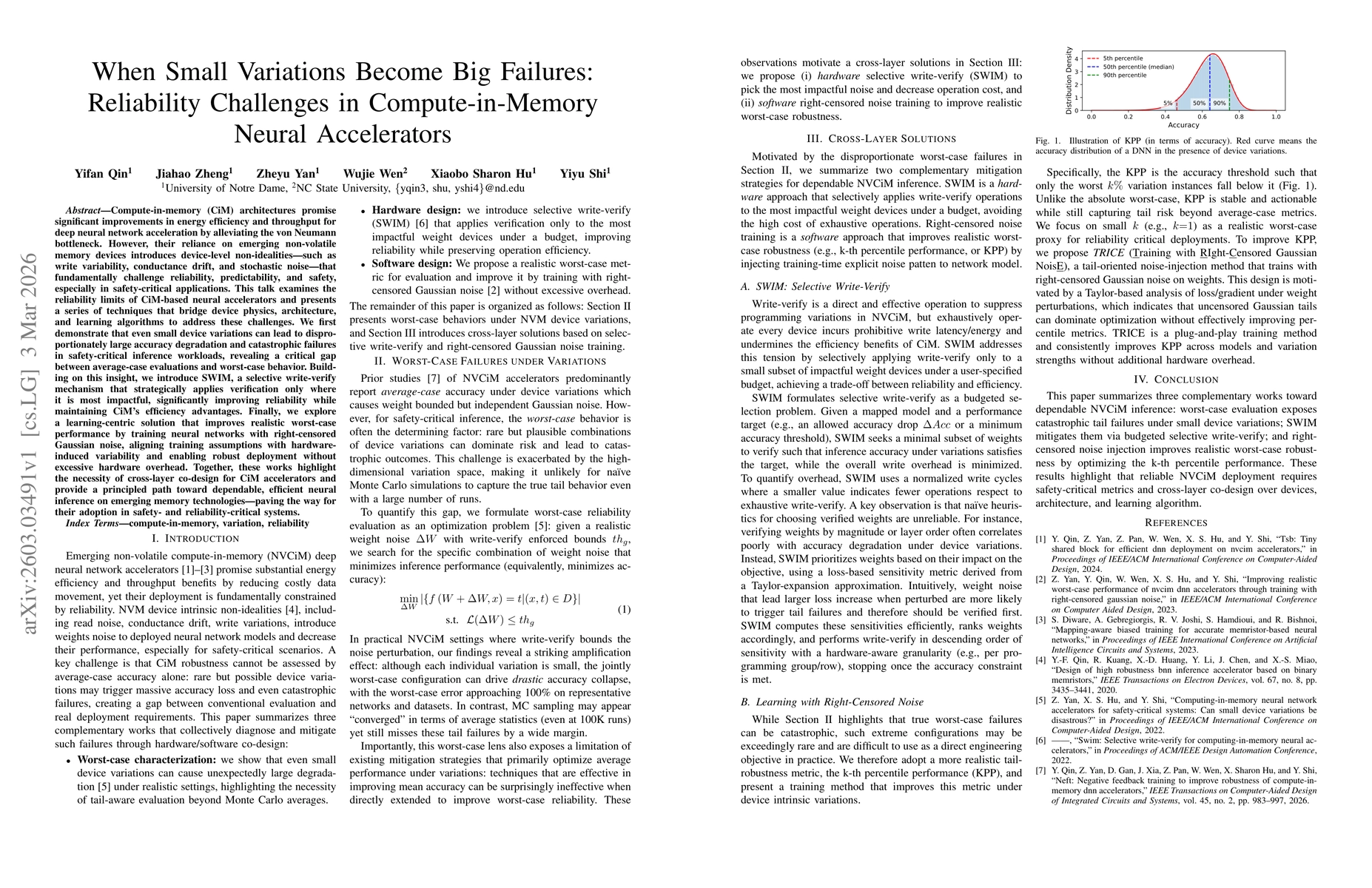 Thumbnail for When Small Variations Become Big Failures: Reliability Challenges in Compute-in-Memory Neural Accelerators