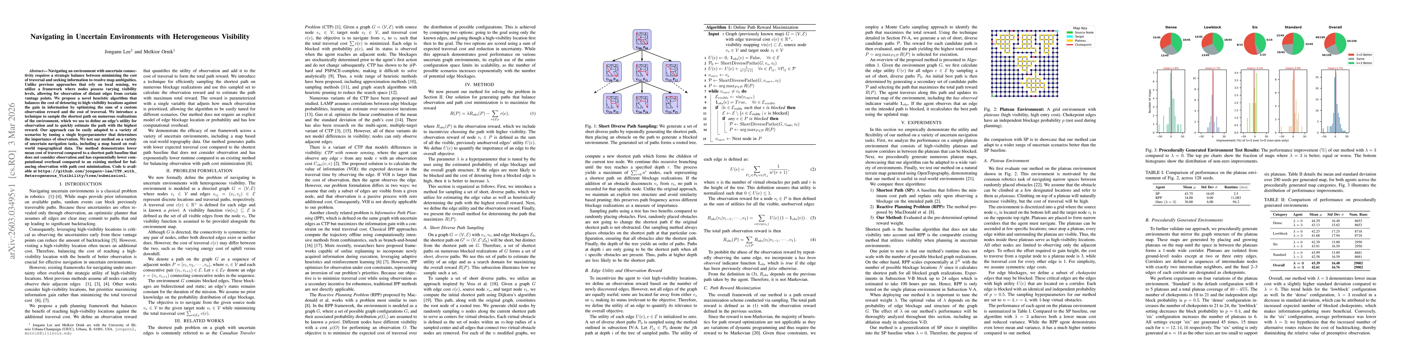 Thumbnail for Navigating in Uncertain Environments with Heterogeneous Visibility
