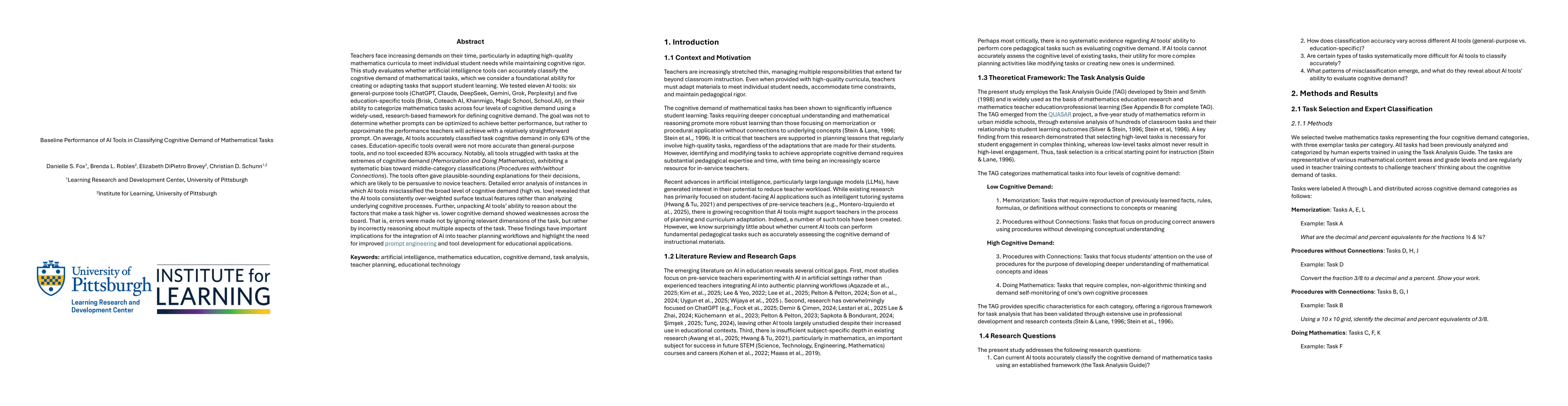 Thumbnail for Baseline Performance of AI Tools in Classifying Cognitive Demand of Mathematical Tasks