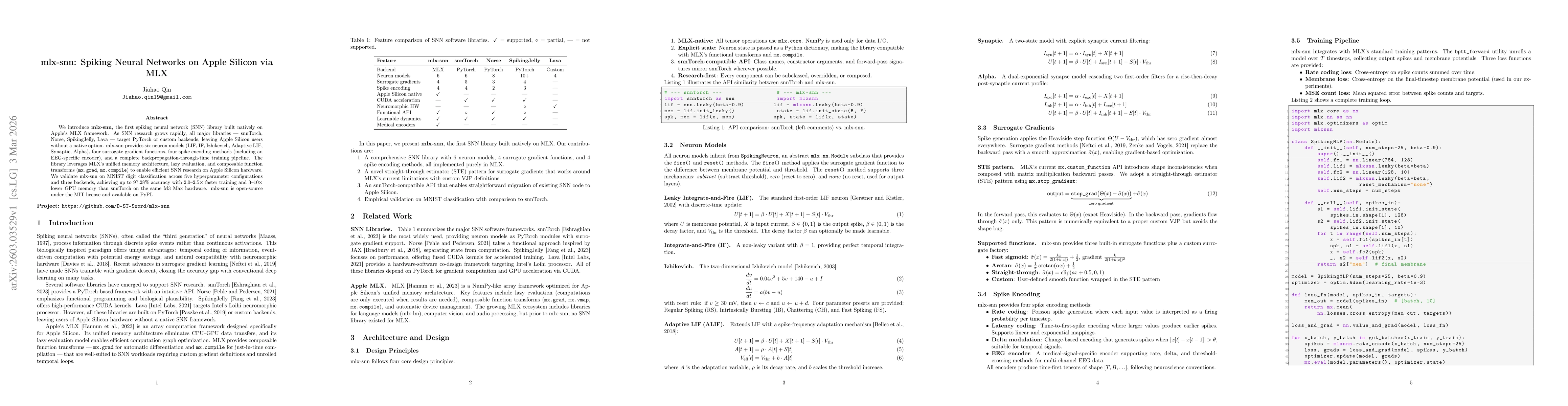 Thumbnail for mlx-snn: Spiking Neural Networks on Apple Silicon via MLX