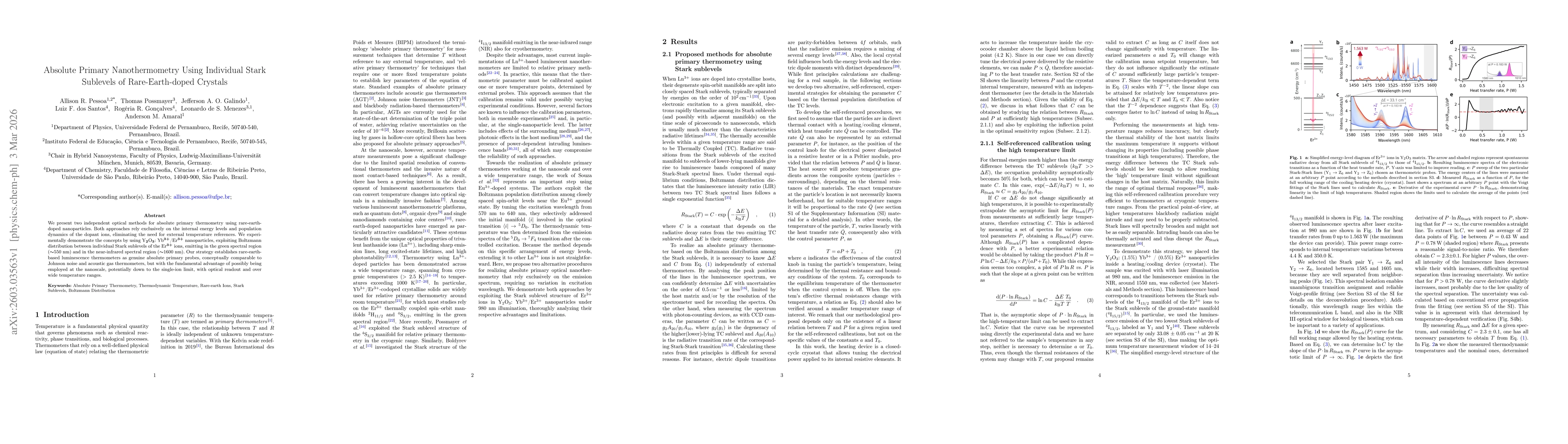 Thumbnail for Absolute Primary Nanothermometry Using Individual Stark Sublevels of Rare-Earth-doped Crystals