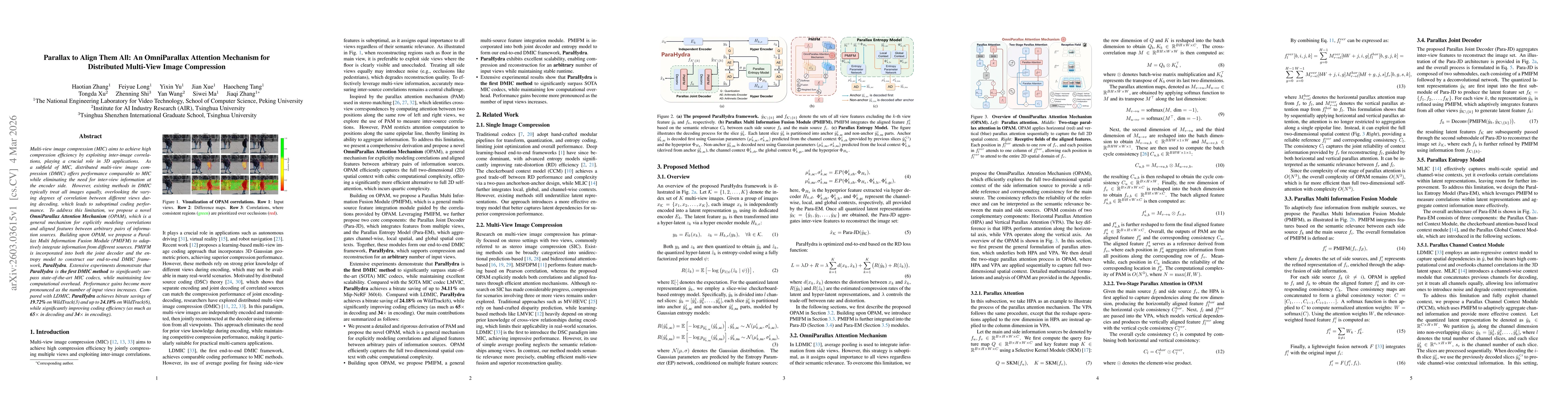 Thumbnail for Parallax to Align Them All: An OmniParallax Attention Mechanism for Distributed Multi-View Image Compression