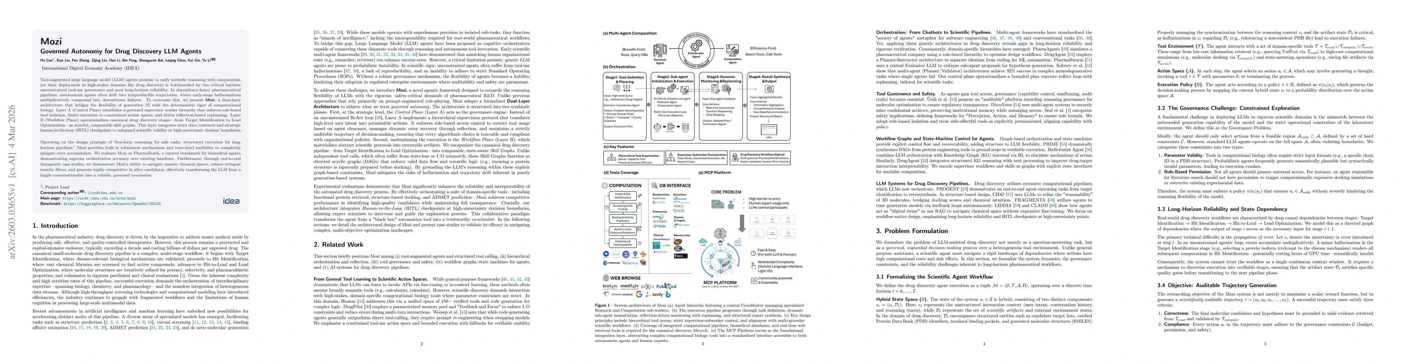 Thumbnail for Mozi: Governed Autonomy for Drug Discovery LLM Agents