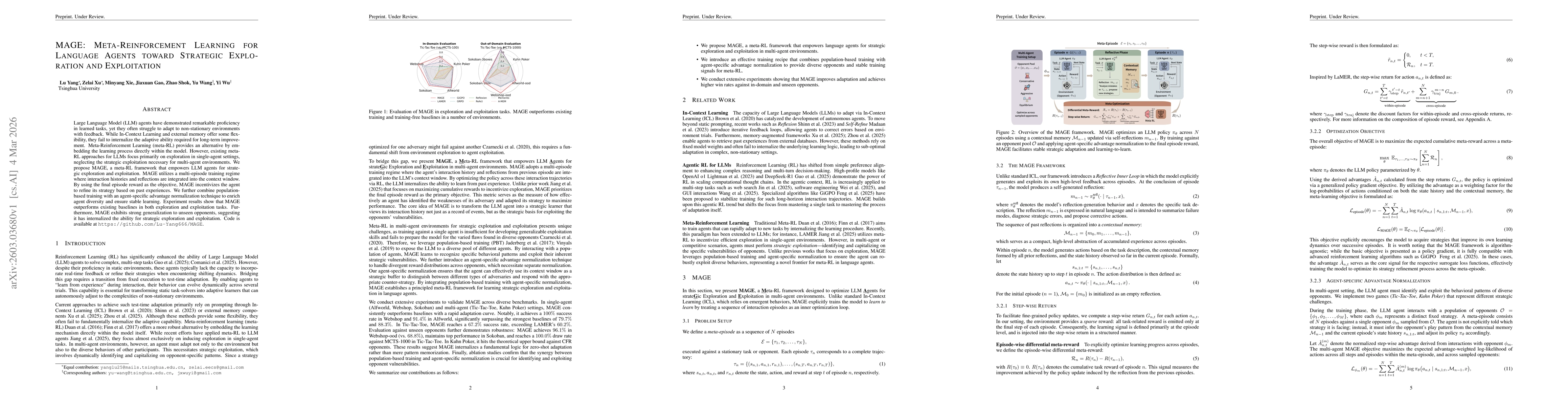 Thumbnail for MAGE: Meta-Reinforcement Learning for Language Agents toward Strategic Exploration and Exploitation