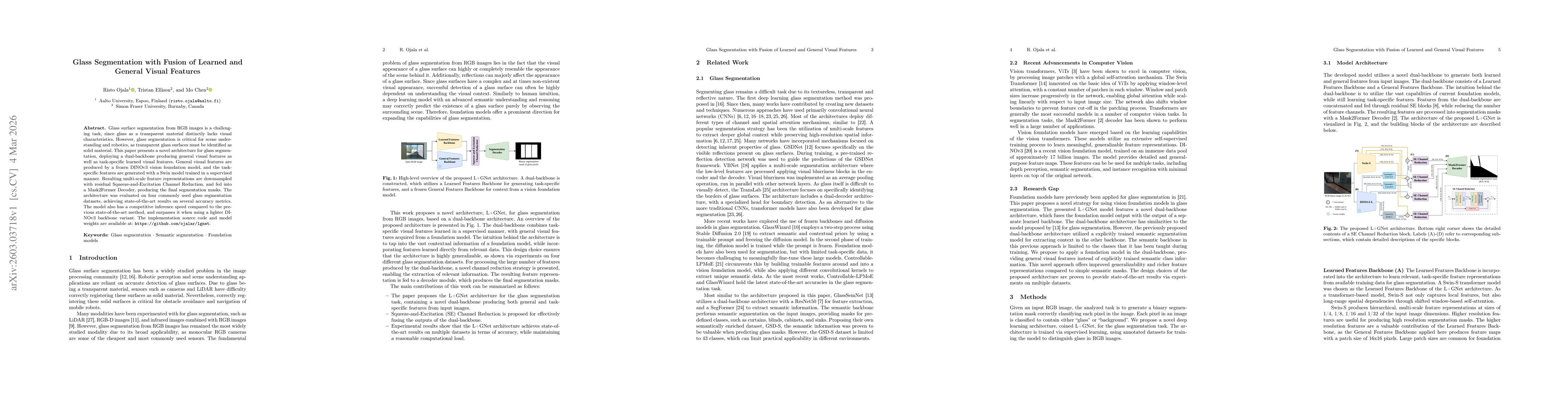 Thumbnail for Glass Segmentation with Fusion of Learned and General Visual Features
