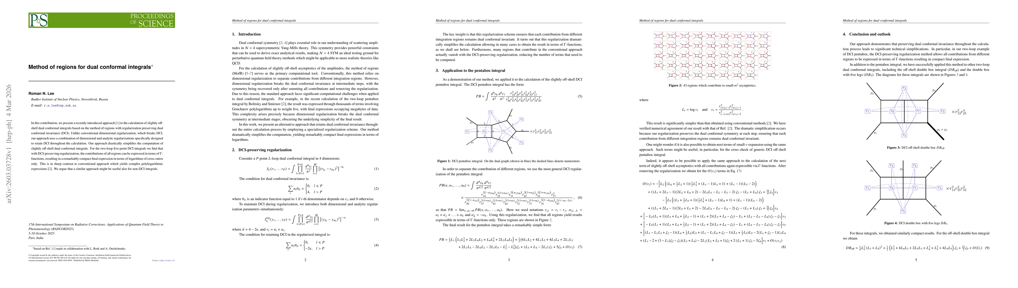 Thumbnail for Method of regions for dual conformal integrals