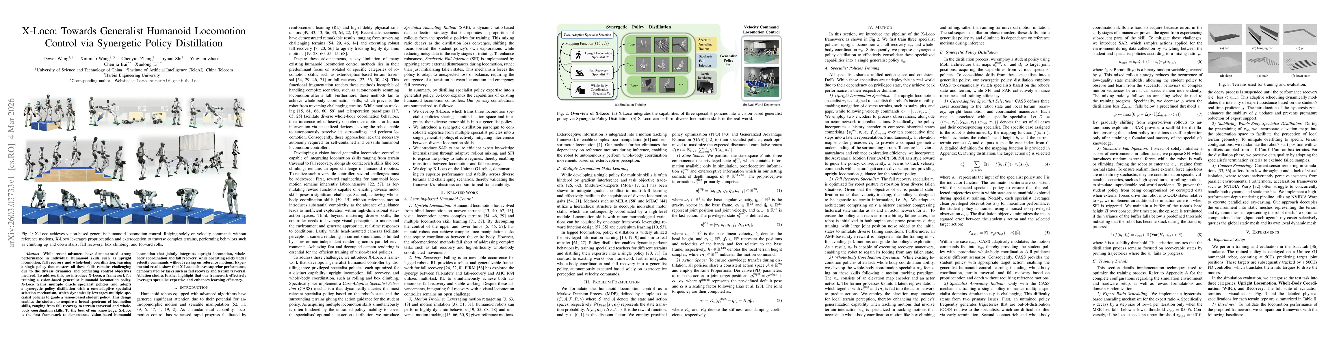 Thumbnail for X-Loco: Towards Generalist Humanoid Locomotion Control via Synergetic Policy Distillation