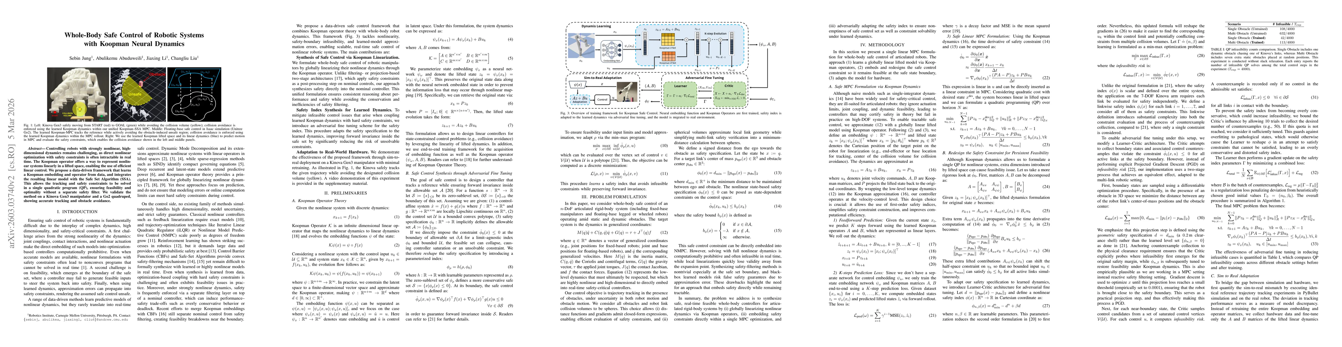 Thumbnail for Whole-Body Safe Control of Robotic Systems with Koopman Neural Dynamics