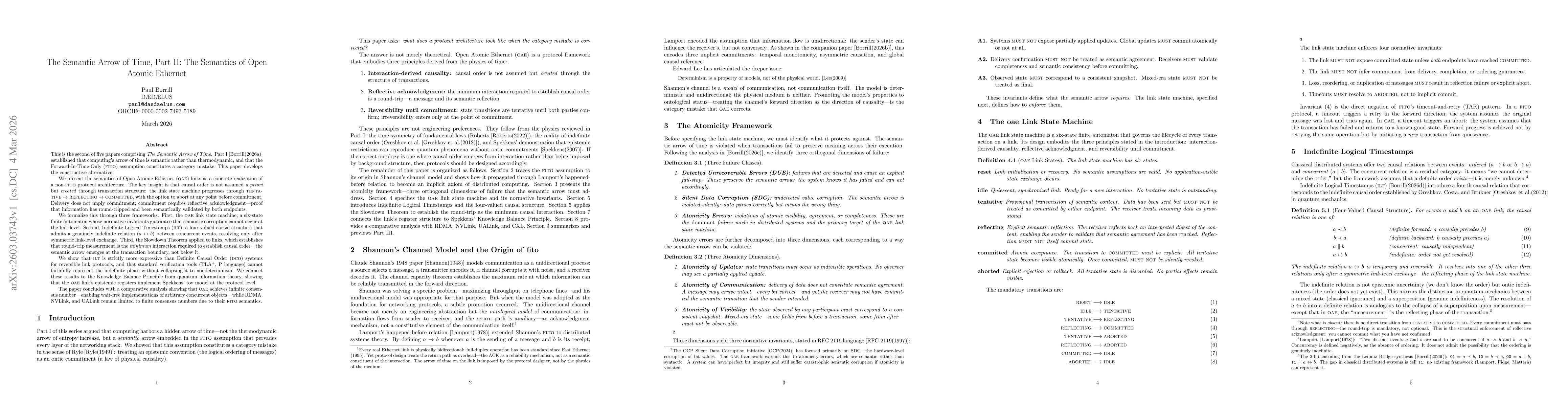 Thumbnail for The Semantic Arrow of Time, Part II: The Semantics of Open Atomic Ethernet