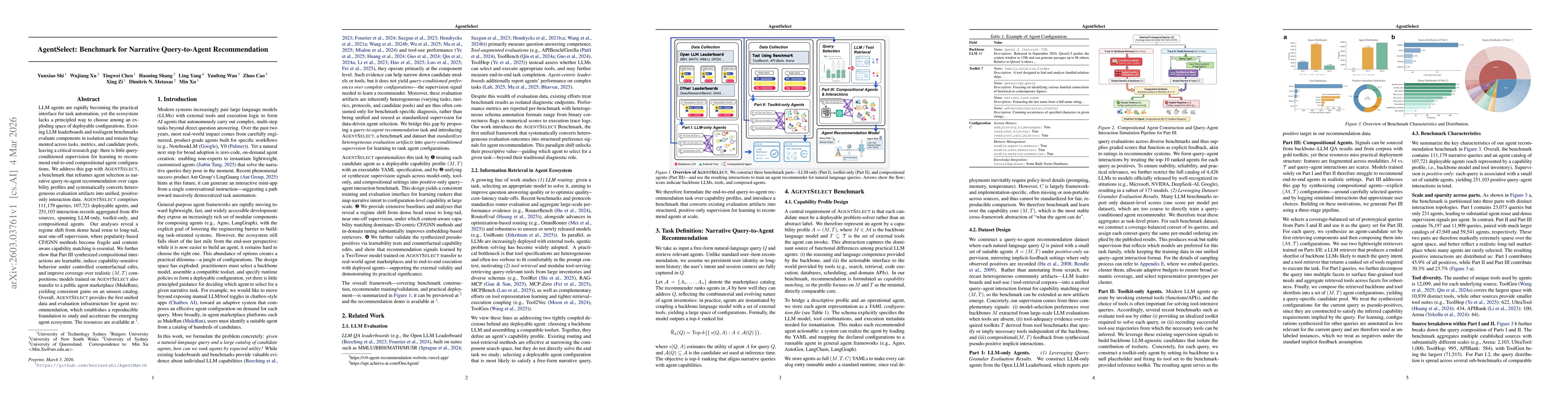 Thumbnail for AgentSelect: Benchmark for Narrative Query-to-Agent Recommendation