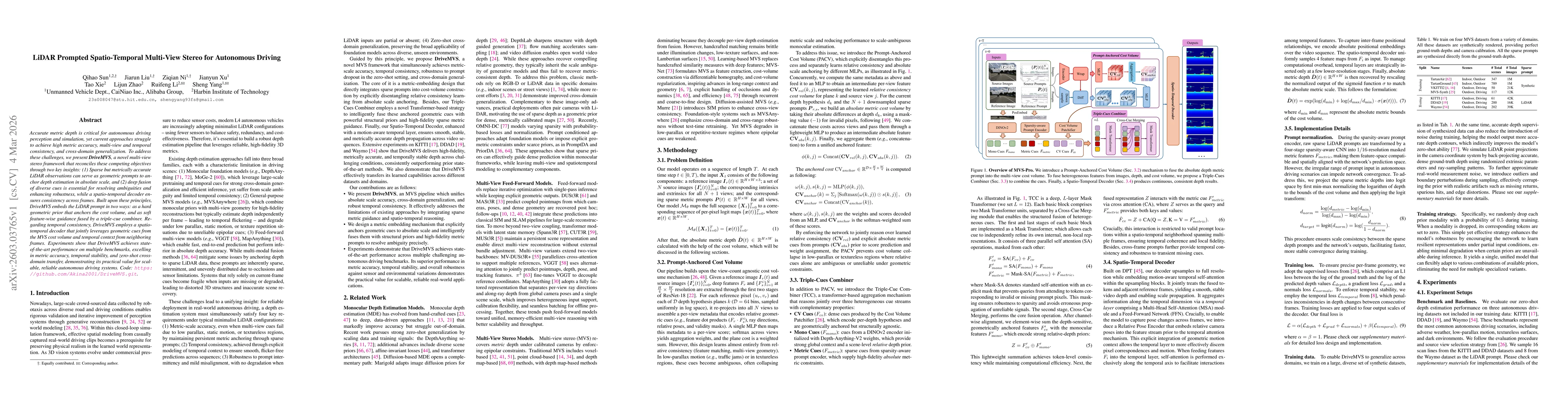 Thumbnail for LiDAR Prompted Spatio-Temporal Multi-View Stereo for Autonomous Driving