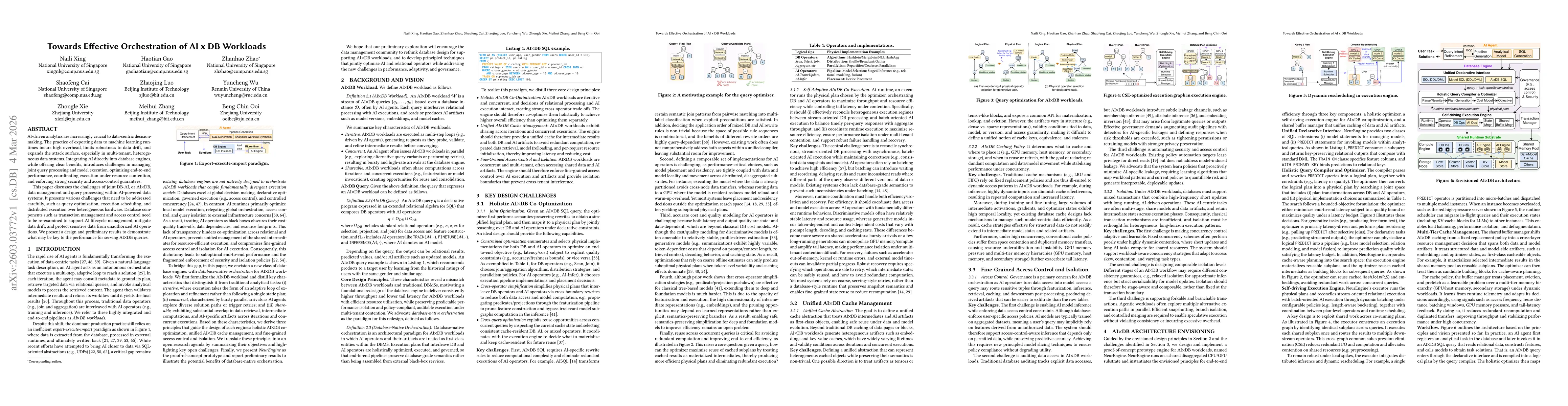 Thumbnail for Towards Effective Orchestration of AI x DB Workloads