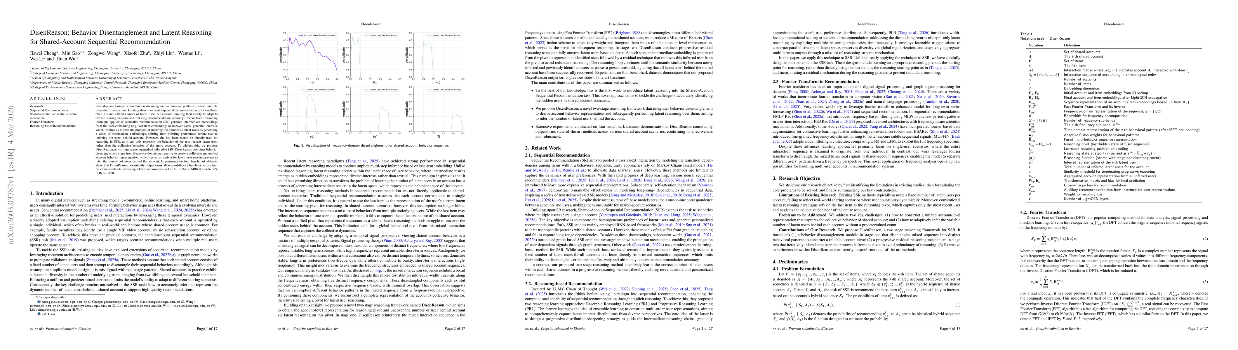Thumbnail for DisenReason: Behavior Disentanglement and Latent Reasoning for Shared-Account Sequential Recommendation