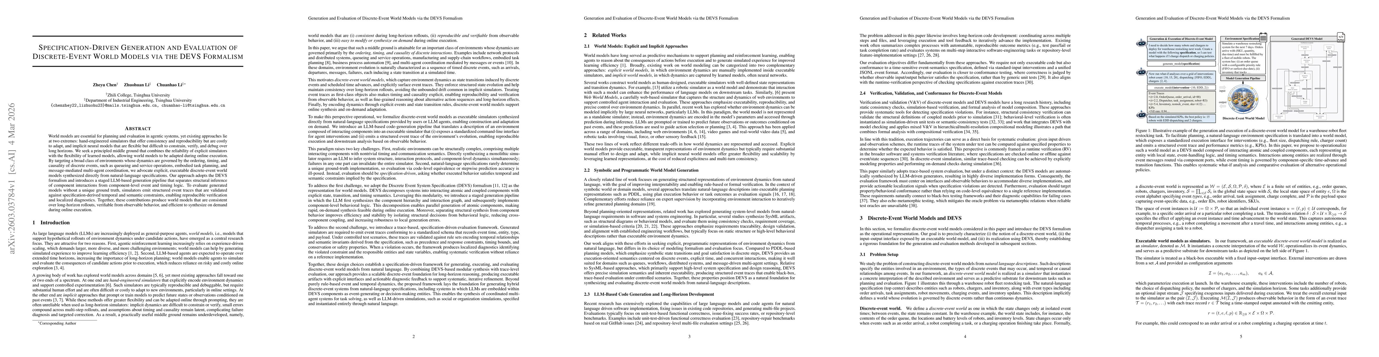 Thumbnail for Specification-Driven Generation and Evaluation of Discrete-Event World Models via the DEVS Formalism