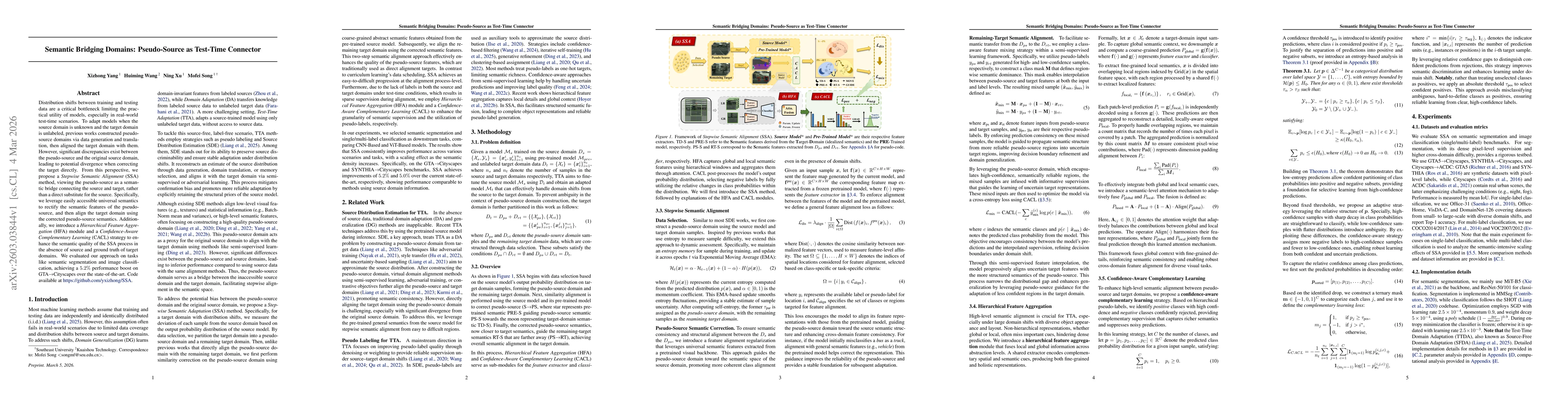 Thumbnail for Semantic Bridging Domains: Pseudo-Source as Test-Time Connector